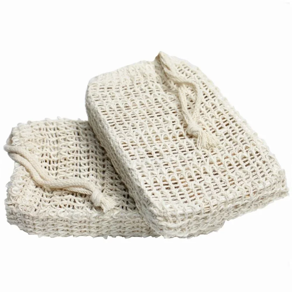 Bamboo Fiber Self-Draining Soap Dish Drain Storage Holder Tray Bathroom Set of 2